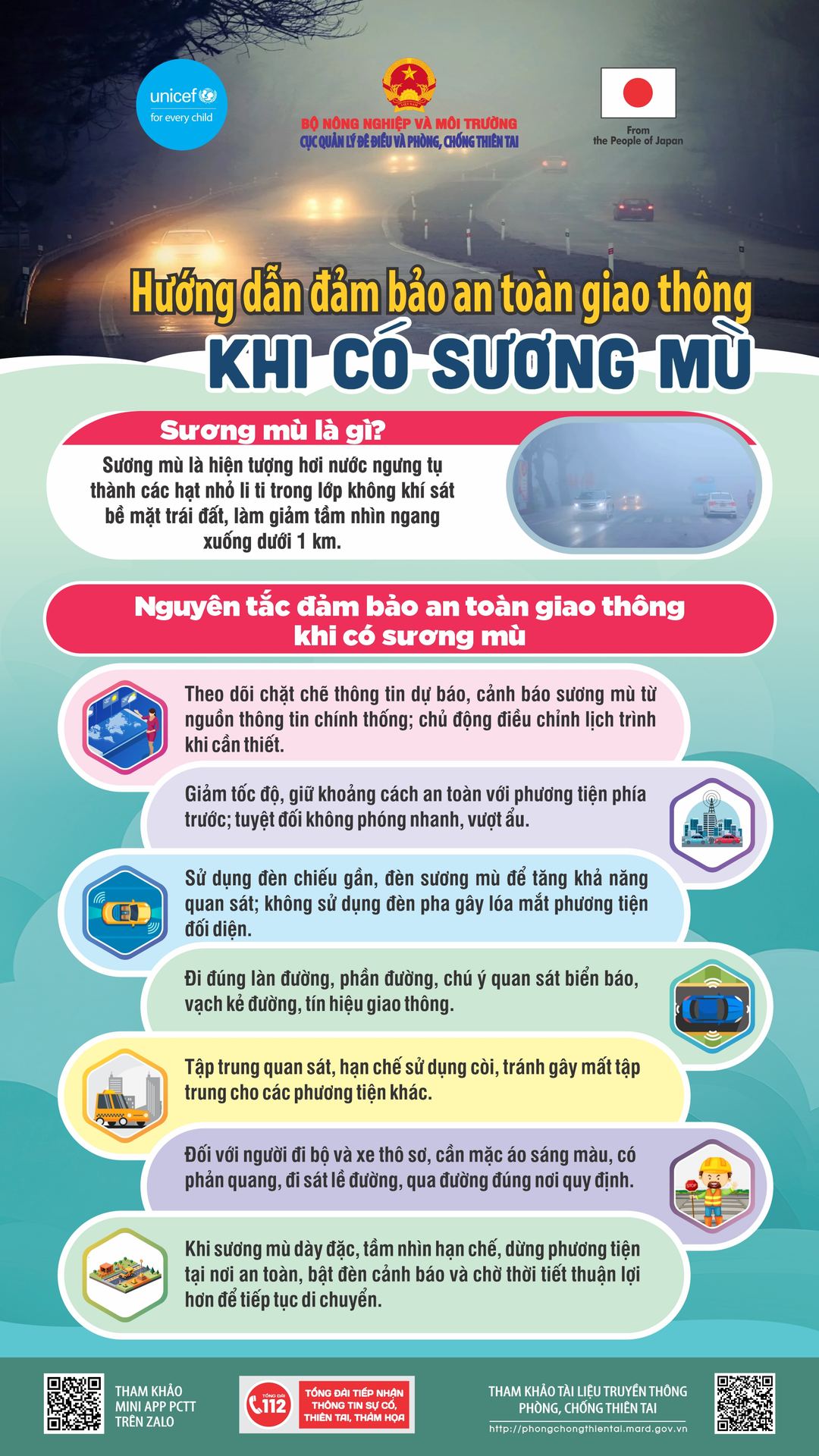 Hướng dẫn an toàn giao thông khi có sương mù