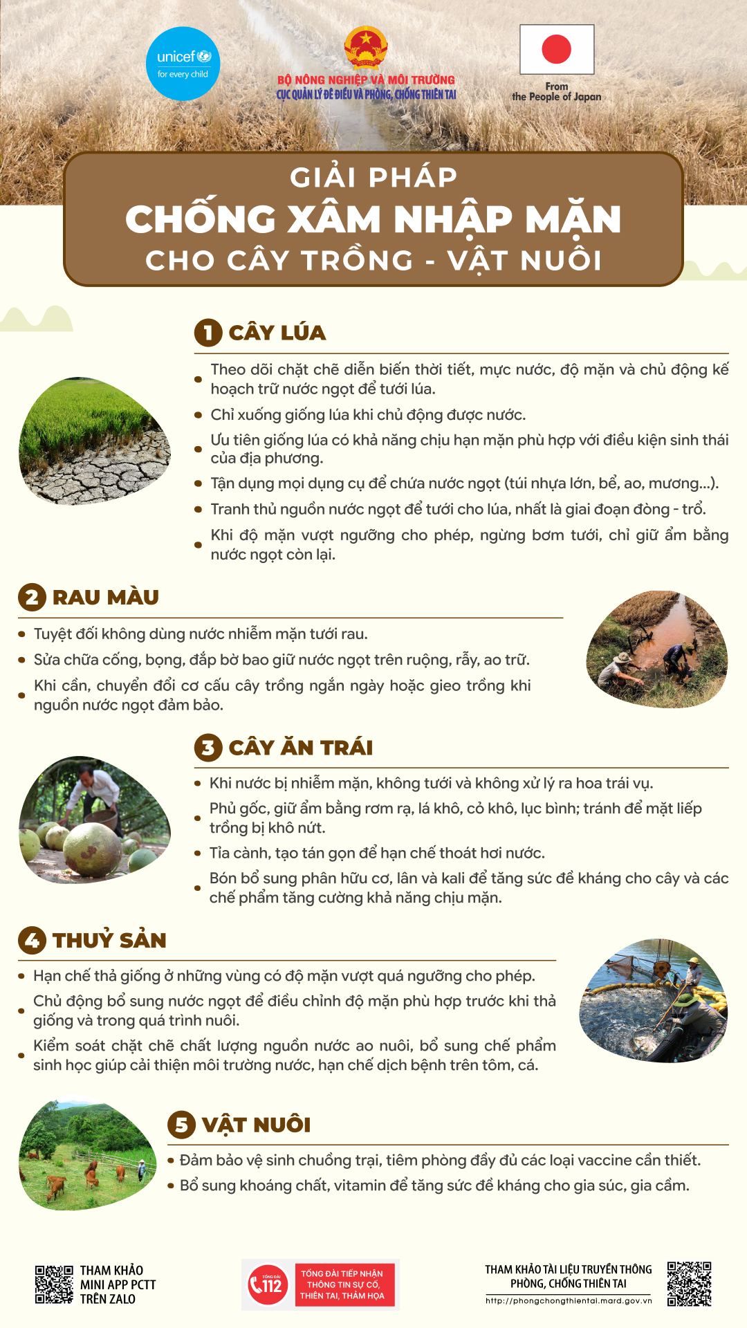 Giải pháp chống xâm nhập mặn cây trồng vật nuôi